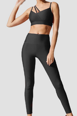 Luxurious Black Nature's Grace Fitness Leggings