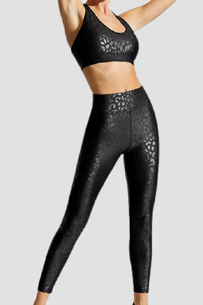 High Rise Full-Length Legging In Leopard Umiña Shine